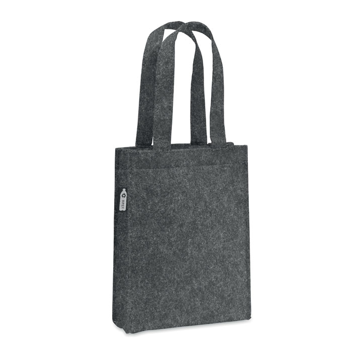 Petit sac cadeau publicitaire feutre rPET Feltote gris pierre